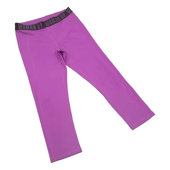 Lucy Woman Up Bright Purple Athletic Capri Leggings Size Medium - Picture 2 of 15